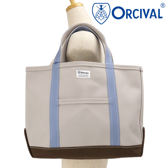 オーシバル ORCIVAL トートバッグ ミディアム [#OR-H0284-KWC FW26] TOTE BAG MEDIUM レディース メンズ 4号帆布 コットン100% 高密度 ハリコシ 丈夫 外ポケット MADE IN JAPAN 日本製 フレンチ デイリー ICE-GREY/STEEL-GREY/COCOA-BROWN