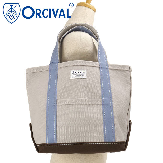 オーシバル ORCIVAL トートバッグ スモール [#OR-H0285-KWC FW26] TOTE BAG SMALL レディース メンズ 4号帆布 コットン100% 高密度 ハリコシ 丈夫 外ポケット コンパクト MADE IN JAPAN 日本製 サブバッグ ICE-GREY/STEEL-GREY/COCOA-BROWN