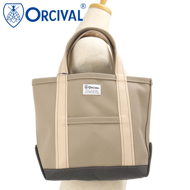 オーシバル ORCIVAL トートバッグ スモール [#OR-H0285-KWC FW26] TOTE BAG SMALL レディース メンズ 4号帆布 コットン100% 高密度 ハリコシ 丈夫 外ポケット コンパクト MADE IN JAPAN 日本製 サブバッグ LT.GREY/PINK-BEIGE/CHARCOAL