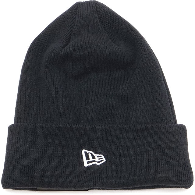 ニューエラ NEW ERA ベーシック カフ ニットキャップ コットン [15119731 FW26] BASIC CUFF KNIT COTTON BLK 帽子 定番 防寒 ビーニー ブラック 【メール便配送】