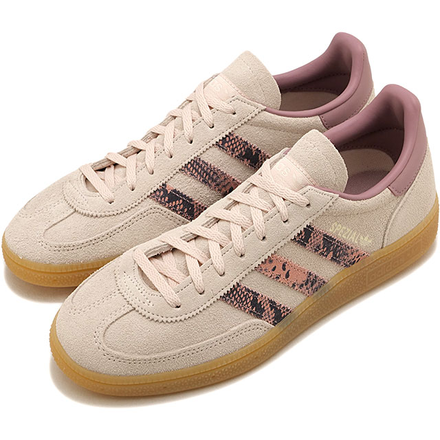 【限定】アディダス オリジナルス adidas Originals スニーカー レディース ハンドボール スペツィアル ウィメンズ [KI2166 FW26] HANDBALL SPEZIAL W スネーク柄 ローカット スエード ガムソール ピンク wonder-quartz/w.mauve/m.mauve