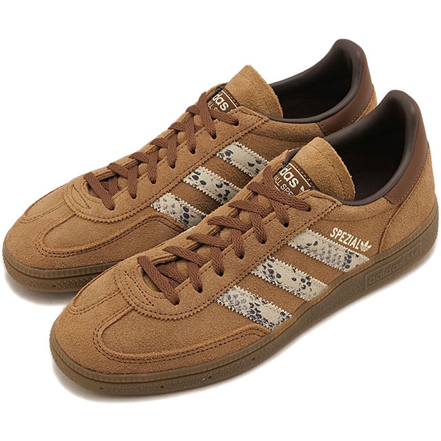【限定】アディダス オリジナルス adidas Originals スニーカー レディース ハンドボール スペツィアル ウィメンズ [KI2165 FW26] HANDBALL SPEZIAL W 限定モデル スネーク柄 ローカット スエード ガムソール ブラウン preloved-brown/C.Linen/brown