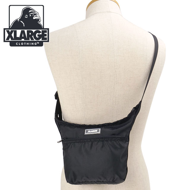 エクストララージ XLARGE メンズ リップストップ ショルダーバッグ [101263053007 SS26SPOT] RIPSTOP SHOULDER BAG x-large エックスラージワンショルダー 斜めかけ ストリート 黒 BLACK