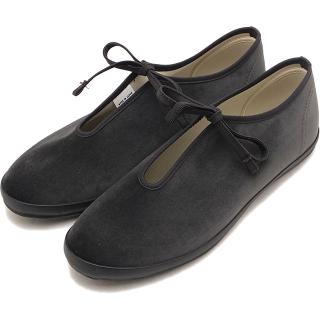 ムーンスター ファインバルカナイズド MOONSTAR FINE VULCANIZED バレエシューズ レディース ライトプリム W [54323484 FW26] LITE PRIM W ウィメンズスリッポン リボンシューズ ベルベット 日本製 グレー CHARCOAL