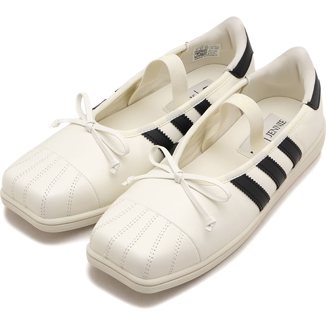 アディダス オリジナルス adidas Originals スニーカー レディース スーパースター スクエアトゥ バレエ ウィメンズ [LB3786 FW26] SUPERSTAR SQ BALLET W JENNIE ジェニーコラボ 限定 BLACKPINK ブラックピンク 可愛い オフホワイト/コアブラック/コアホワイト