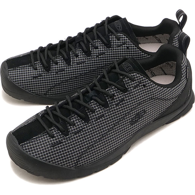 返品交換送料無料 キーン KEEN スニーカー メンズ ジャスパー ナイロン ウォータープルーフ [1032707 FW26] M JASPER NYLON WPシューズ 防水透湿 黒 BLACK/BLACK