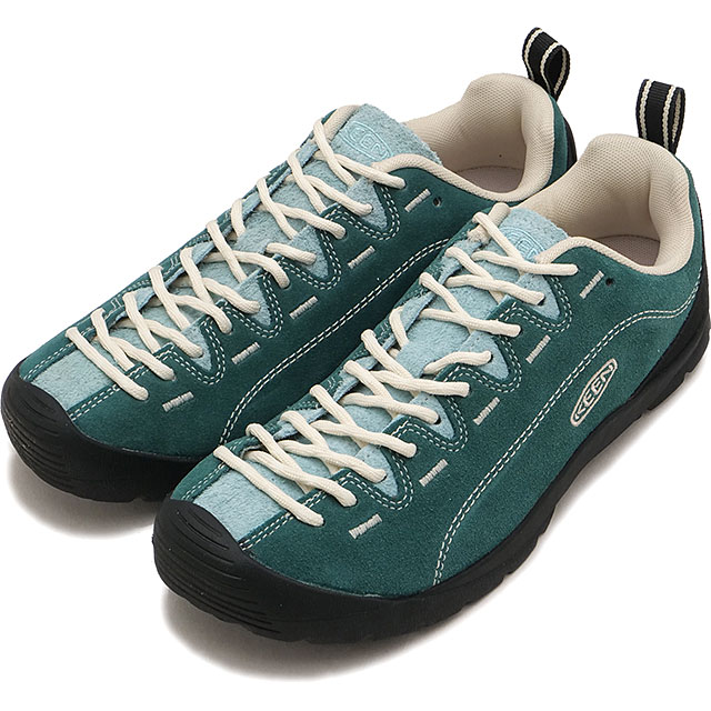 返品交換送料無料 キーン KEEN スニーカー レディース ジャスパー [1032944 FW26] W JASPERスエードシューズ グリーン MEDITERRANEA/AQUIFER