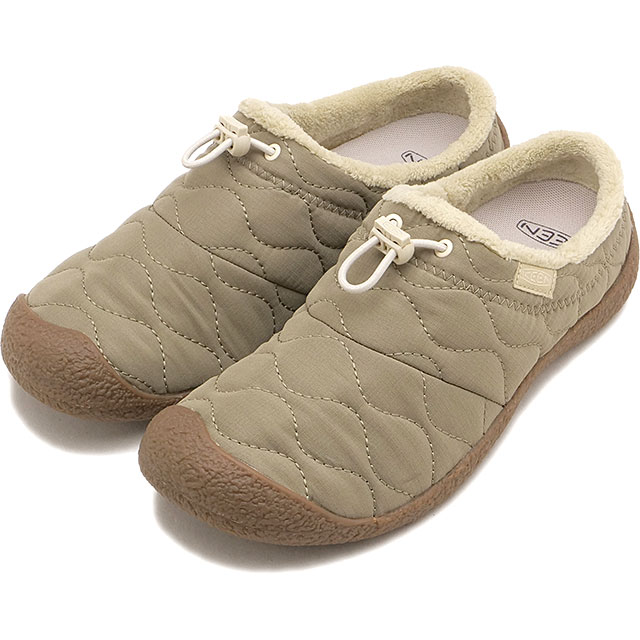返品交換送料無料 キーン KEEN クロッグサンダル レディース ハウザー スリー スライド [1032614 FW26] W HOWSER III SLIDE冬サンダル スリッポン ベージュ BRINDLE-QUILTED