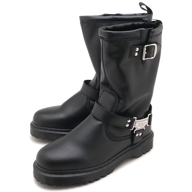 ドクターマーチン Dr.Martens アニストン リガーブーツ [32199001] ANISTONE HI ユニセックスワークブーツ ミドル丈 プルアップ 黒 BLACK