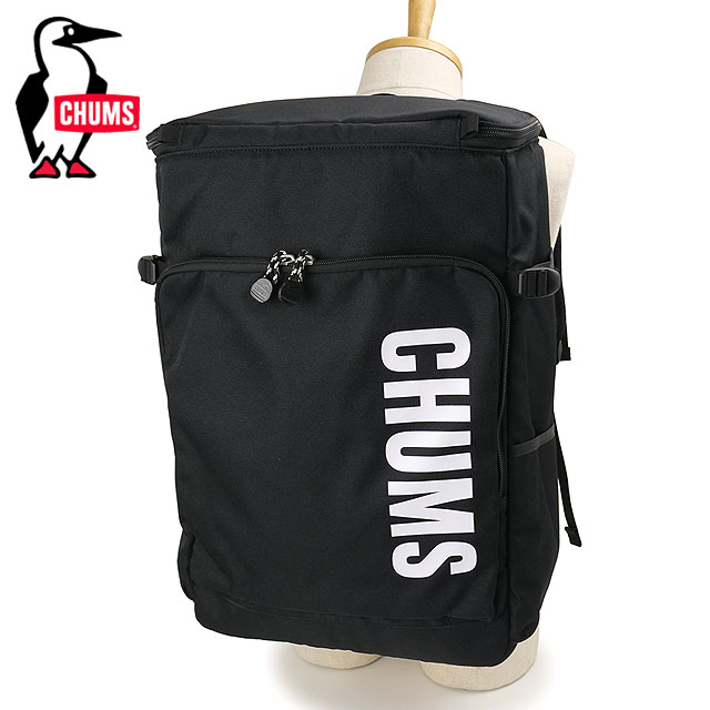 チャムス CHUMS リサイクルボックスデイパック [CH60-4212 FW26] 35L Recycle Box Day Pack ユニセックスリュック バックパック 通勤通学 黒 Black