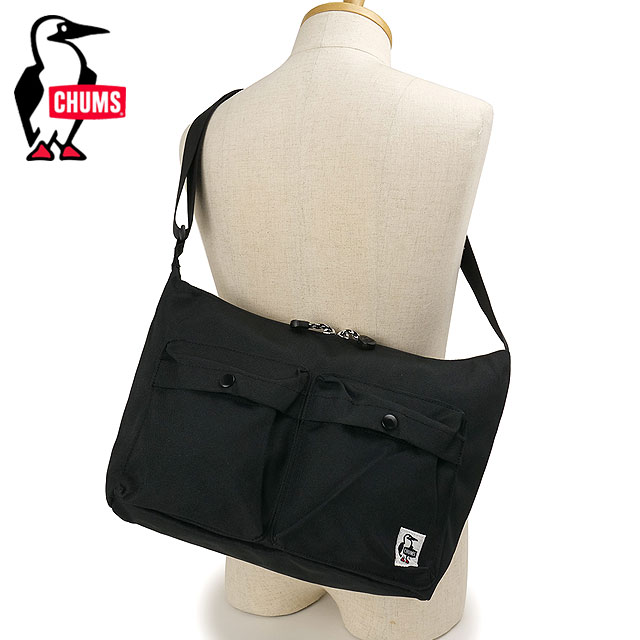 チャムス CHUMS リサイクルポケットネストショルダーバッグ [CH60-4184 FW26] 12L Recycle Pocket Nest Shoulder Bag ユニセックスワンショルダー 斜めかけ 黒 Black