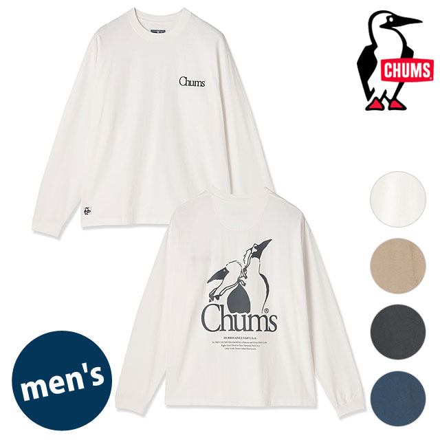 チャムス CHUMS メンズ ブービーバードツインズロングスリーブTシャツ [CH01-2868 FW26] Booby Bird Twins L/S T-Shirt カットソー 長袖 オーバーサイズ USAコットン 【メール便配送】