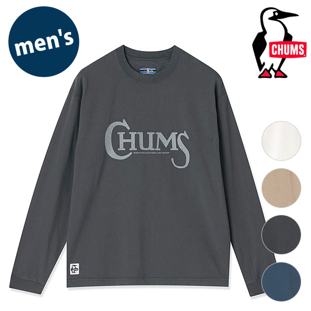チャムス CHUMS メンズ チャムスロングスリーブTシャツ [CH01-2869 FW26] CHUMS L/S T-Shirt カットソー 長袖 オーバーサイズ USAコットン 【メール便配送】