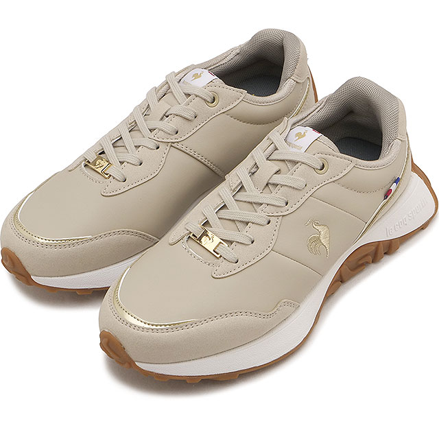 ルコック スポルティフ le coq sportif スニーカー レディース LCS マルゴー [LU6FSN03LZ FW26] LCS MARGAUX幅広 ウォーキングシューズ 軽量 クッション 日常使い BGGD ベージュ/ゴールド