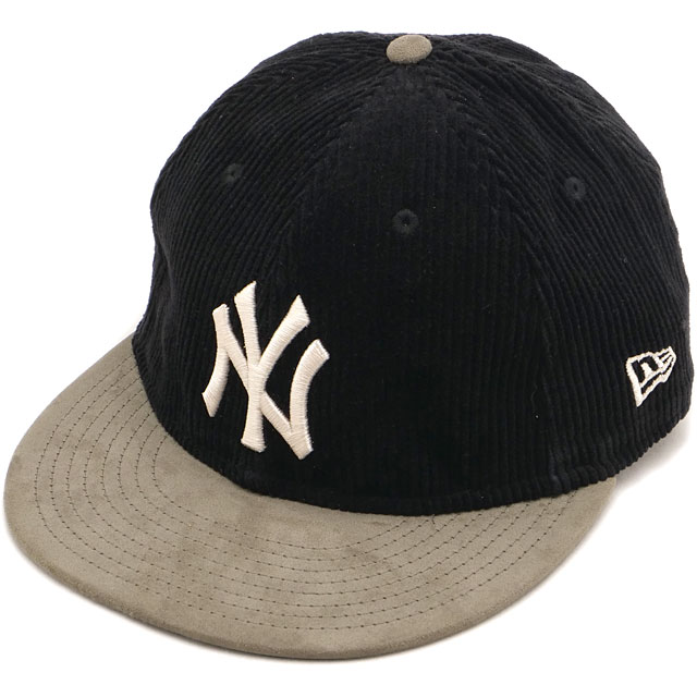 ニューエラ NEW ERA RC9FIFTY L ストラップ ニューヨーク・ヤンキース 8ウェルコーデュロイ キャップ [15136888 FW26] RC950 L STRAP NEYYAN 8W BLK GRY 帽子 ストリート カジュアル 秋冬ファッション ブラック/グレー