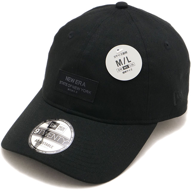 ニューエラ NEW ERA 9TWENTY ブラックパッチ キャップ [15137309 FW26] 920 BLACK PATCH BLK 帽子 ストリート カジュアル シンプル ブラック