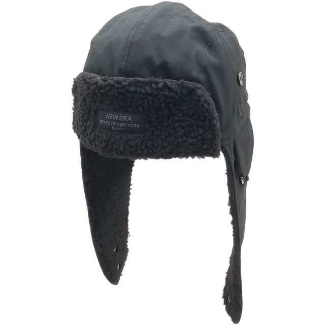 ニューエラ NEW ERA トラッパーブラックパッチ [15136881 FW26] TRAPPER BLACK PATCH BLK 帽子 撥水 ファー付き 防寒 フライトキャップ 秋冬 ブラック