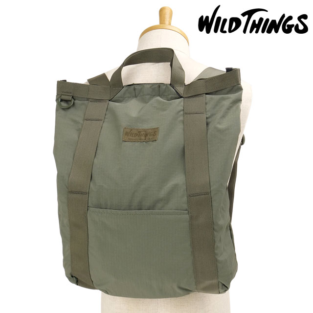 ワイルドシングス WILD THINGS イージー トート リュック [W7016 FW26] 20L EASY TOTE RUCK ユニセックスデイパック バックパック ミリタリー グリーン Khaki