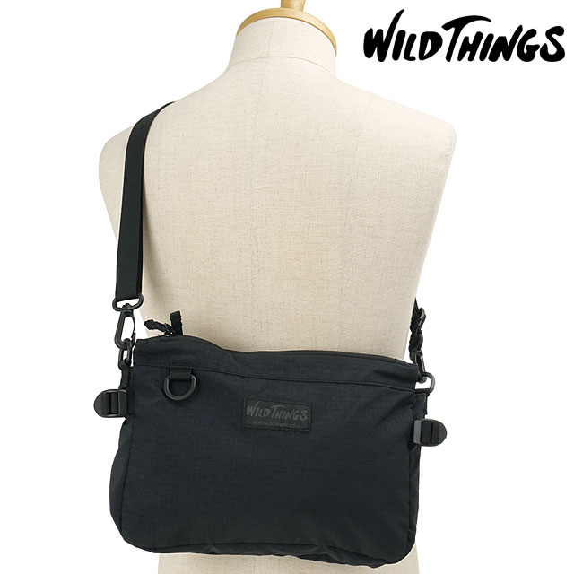 ワイルドシングス WILD THINGS ショルダーバッグ ツイン サコッシュ [W7019 FW26] 6L TWIN SACOCHE ユニセックスワンショルダー ミリタリー 黒 Black