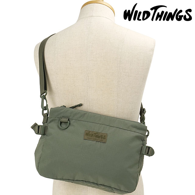 ワイルドシングス WILD THINGS ショルダーバッグ ツイン サコッシュ [W7019 FW26] 6L TWIN SACOCHE ユニセックスワンショルダー ミリタリー グリーン Khaki