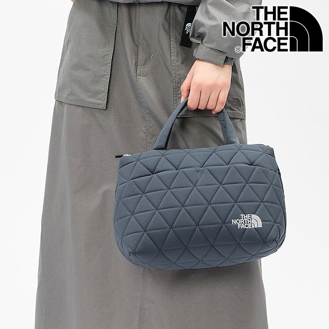 ザ・ノース・フェイス THE NORTH FACE ジオフェイスボックストート [NM32355-SL FW26] 9L Geoface Box Tote ノースフェイス TNF アウトドアトートバッグ 手持ちバッグ 小さめ グレー スレートグレー