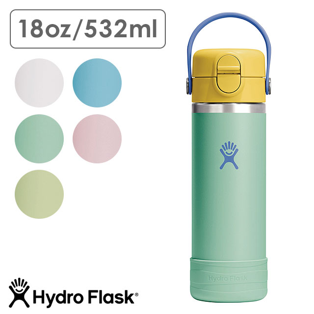 ハイドロフラスク Hydro Flask キッズ ワイドマウス カバードキャップ 532ml [8902190 SS26] 18oz KIDS WIDE MOUTH COVERED CAP 男の子・女の子 レディース ステンレスボトル 水筒 保温 保冷