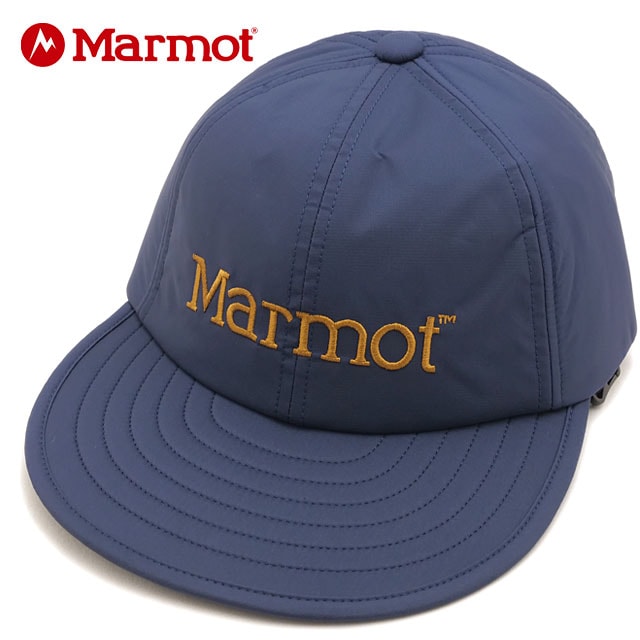 マーモット Marmot マーモット パフ ロングビルキャップ [MTFW26UHG207 FW26] Marmot Puff Long Bill Cap 防風 保温 耐久はっ水 あご紐付き 折りたたみ 登山 キャンプ ハイキング タウンユース 帽子 NAVY