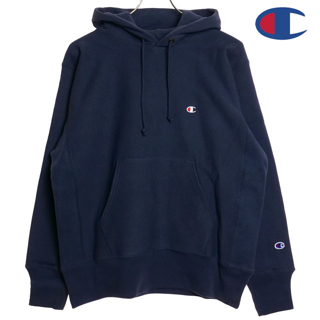 チャンピオン Champion メンズ リバースウィーブ フーデッドスウェットシャツ [C3-Y133 FW23] REVERSE WEAVE HOODED SWEATSHIRT パーカー プルオーバー DARK-NAVY