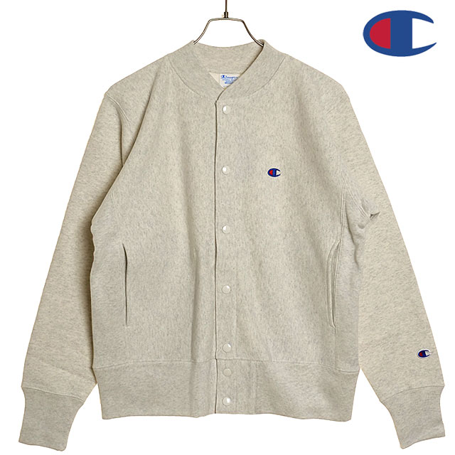 チャンピオン Champion リバースウィーブ スナップ スウェットシャツ [C3-A020 FW24] REVERSE WEAVE SNAP SWEATSHIRT メンズ パーカー スナップボタン OATMEAL