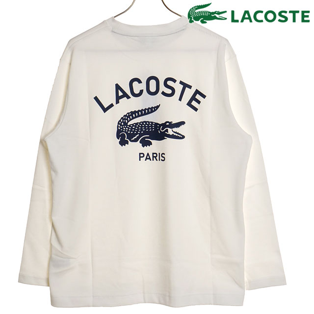 ラコステ LACOSTE PARISロゴヘビーオンスTシャツ [TH9396-99-70V FW24] メンズ カットソー 長袖 FLOUR
