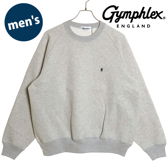 ジムフレックス Gymphlex スウィングスリーブ クルーネックプルオーバー [GY-C0292-TCF FW24] M SWING SLEEVE CREW NECK P.O. メンズ スウェットシャツ トレーナー TOP-GREY