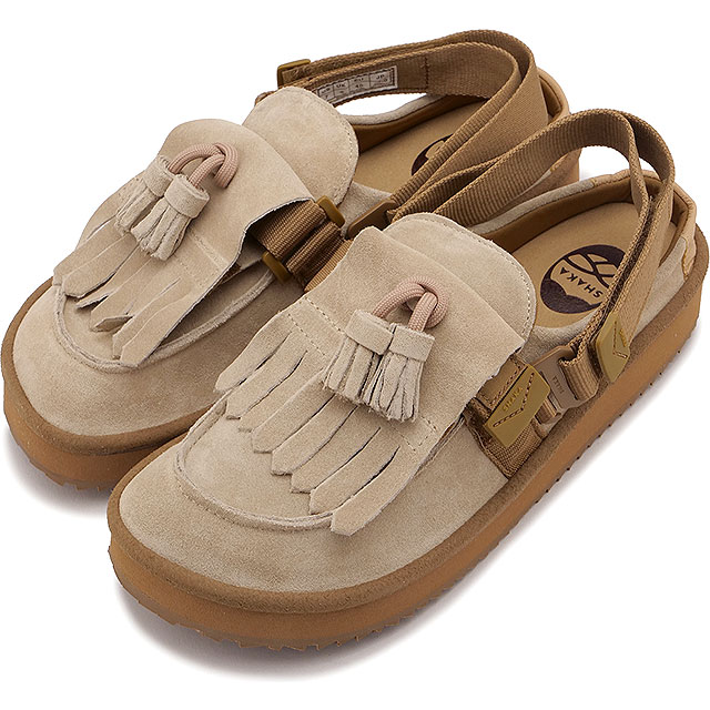 シャカ SHAKA 冬サンダル モックミュール タッセルスエード [SK-296 FW25] MOC MULE TASSEL SUEDE レディースモックシューズ モカシン Beige