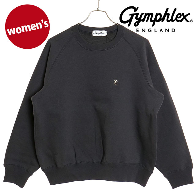 ジムフレックス Gymphlex スウィングスリーブ クルーネックプルオーバー [GY-C0291-TCF] W SWING SLEEVE CREW NECK P.O. レディース スウェットシャツ トレーナー CHARCOAL