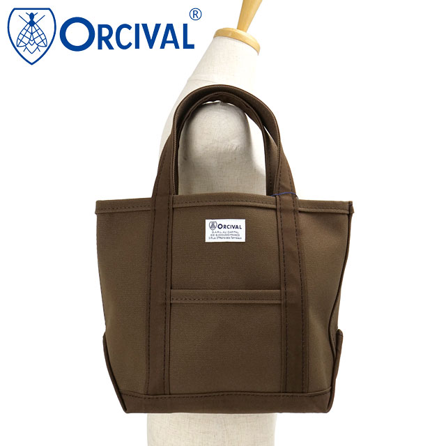 オーシバル ORCIVAL トートバッグ スモール [OR-H0285-KWC FW25] TOTE BAG SMALL ユニセックス日本製 キャンバストート 小サイズ 帆布 ブラウン CHOCOLATE