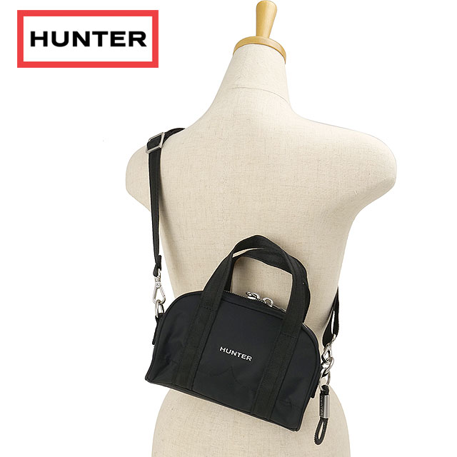 ハンター HUNTER プレミアムナイロン タイニーバレルバッグ [UBX5527NYL-BLK FW26] PREMIUM NYLON TINY BARREL BAG ユニセックスハンドバッグ ショルダーバッグ 黒 BLACK