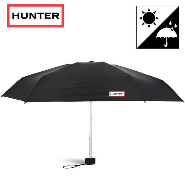 ハンター HUNTER オールウェザー ミニコンパクトアンブレラ [UAU7021UPN-BLK FW26] ALL WEATHER MINI COMPACT UMBRELLA 折り畳み傘 晴雨兼用 黒 BLACK