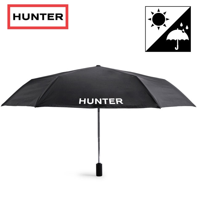 ハンター HUNTER オールウェザー オートコンパクトアンブレラ 55センチ [UAU7039UPN-BLK FW26] ALL WEATHER AUTO COMPACT UMBRELLA 55cm 折り畳み傘 晴雨兼用 ワンタッチ開閉 黒 BLACK