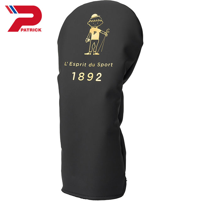 パトリック PATRICK GOLF ゴルフ ヘッドカバー P LX ドライバー用 [264-821 FW26] HEAD COVER P LX DR 460cc対応 1W用 キャラクター 合成皮革 おしゃれ ブラック BLK