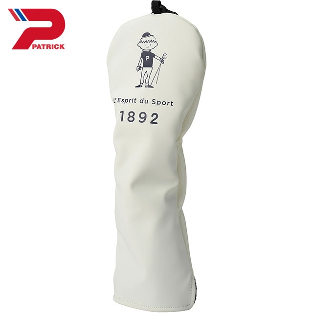 パトリック PATRICK GOLF ゴルフ ヘッドカバー P LX フェアウェイウッド用 [264-840 FW26] HEAD COVER P LX FW キャラクター 合成皮革 おしゃれ ホワイト WHT