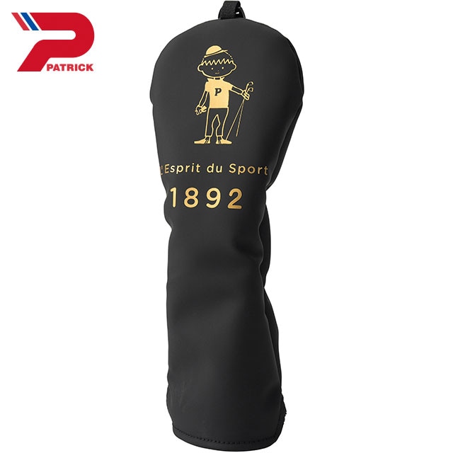 パトリック PATRICK GOLF ゴルフ ヘッドカバー P LX ユーティリティ用 [264-861 FW26] HEAD COVER P LX UT ハイブリッド用 キャラクター 合成皮革 おしゃれ ブラック BLK