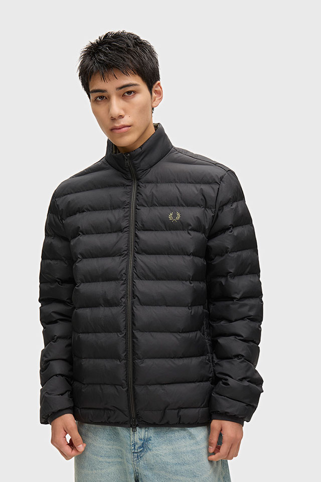 フレッドペリー FRED PERRY メンズ インサレーテッドジャケット [J4564-184 FW26] INSULATED JACKET ナイロンジャケット リップストップ 防寒 軽量 ブルゾン 秋冬 黒 BLACK