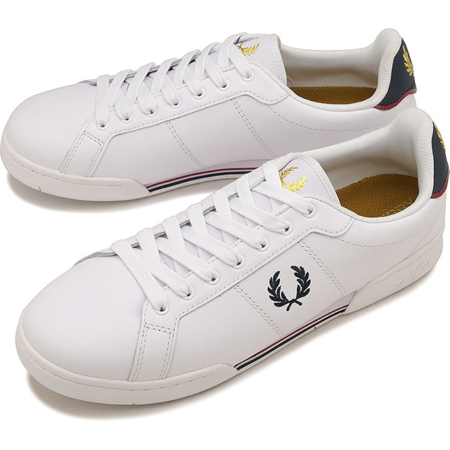 フレッドペリー FRED PERRY スニーカー メンズ B722 レザー [B6311-567 FW26] B722 LEATHER 定番 テニスシューズ ローレルロゴ 白 WHITE/NAVY