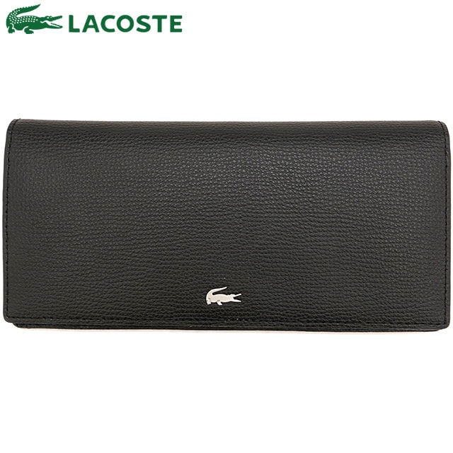 ラコステ LACOSTE ロングウォレット [NH1603KP-000 FW26] メンズ レザーウォレット 贈り物 プレゼント ブラック 【メール便配送】