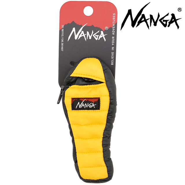 ナンガ NANGA ミニスリーピングバッグ キーホルダー [N2532-3K038Z FW26] MINI SLEEPING BAG KEY HOLDER キーケース 寝袋デザイン 小物 イエロー YEL 【メール便配送】