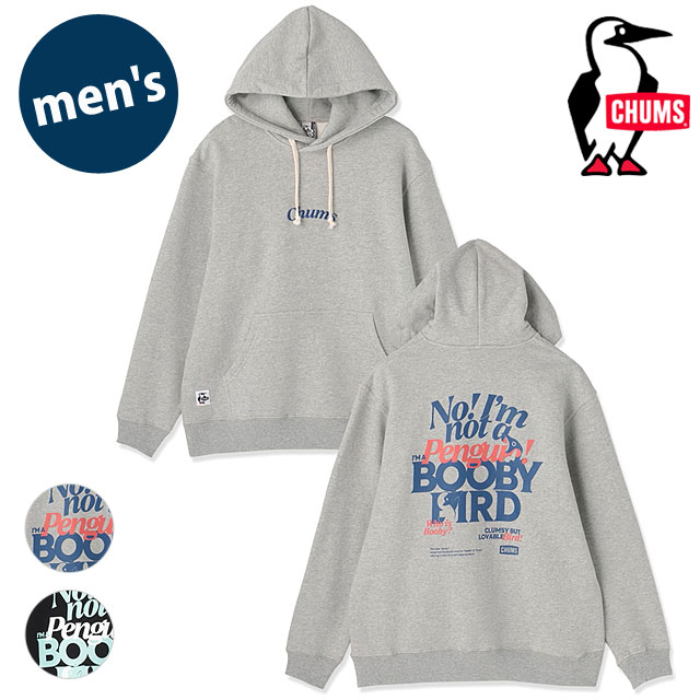 チャムス CHUMS メンズ アイムノットアペンギンプルオーバーパーカー [CH00-1583 FW26] I'm Not A Penguin Pullover Parka 長袖 スウェットフーディー オーバーサイズ USAコットン アウトドア