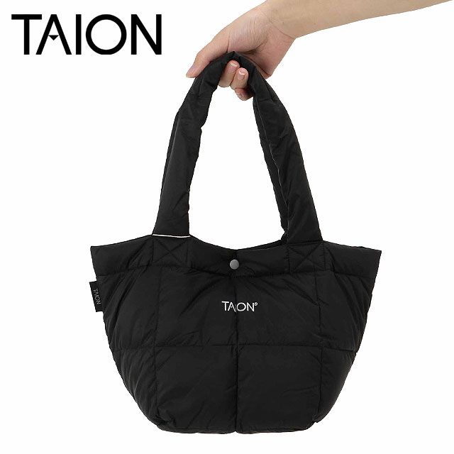 タイオン TAION ベーシック ランチダウントートバッグS [TAION-TOTE02-S FW26] BASIC LUNCH DOWN TOTE BAG-S ユニセックス手持ち ハンドバッグ 小型 黒 BLACK