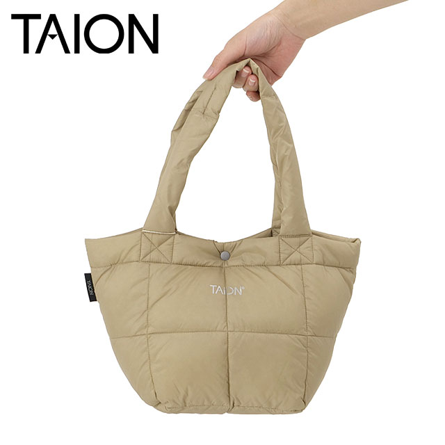 タイオン TAION ベーシック ランチダウントートバッグS [TAION-TOTE02-S FW26] BASIC LUNCH DOWN TOTE BAG-S ユニセックス手持ち ハンドバッグ 小型 ベージュ S.BEIGE