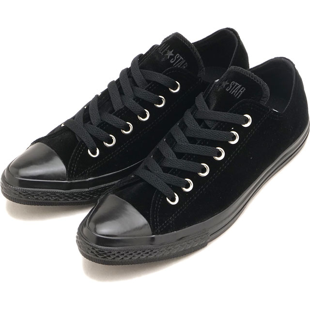 コンバース CONVERSE スニーカー レディース オールスター ポインテッドトゥ ベルベット ローカット [31319180 FW26Q4] ALL STAR POINTEDTOE VELVET OX ウィメンズシューズ 黒 BLACK