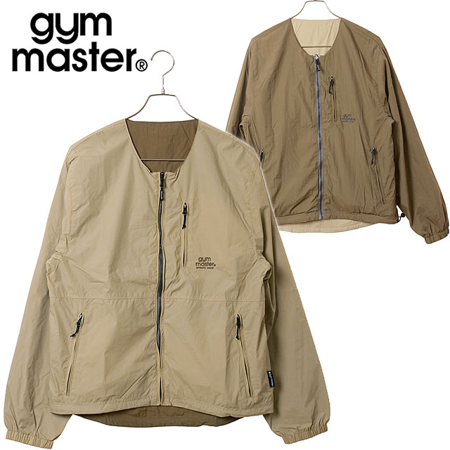 МＨLノーカラーナイロンジャケット ジムマスター GYM MASTER リバーシブルナイロン ノーカラーJKT