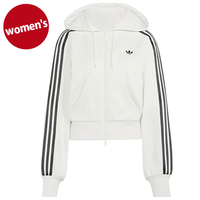 アディダス オリジナルス adidas Originals レディース クロップ ZH [LC8124/TG262 FW26SPOT] CROP ZH クロップド スウェットパーカー ショート丈 フーディ プルオーバー クラウドホワイト